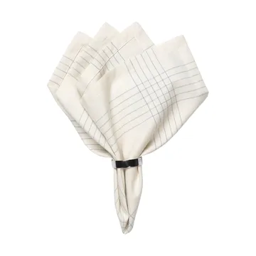 Serviette en tissu Alice 45x45 cm - Dusty blue-natural - Broste Copenhagen