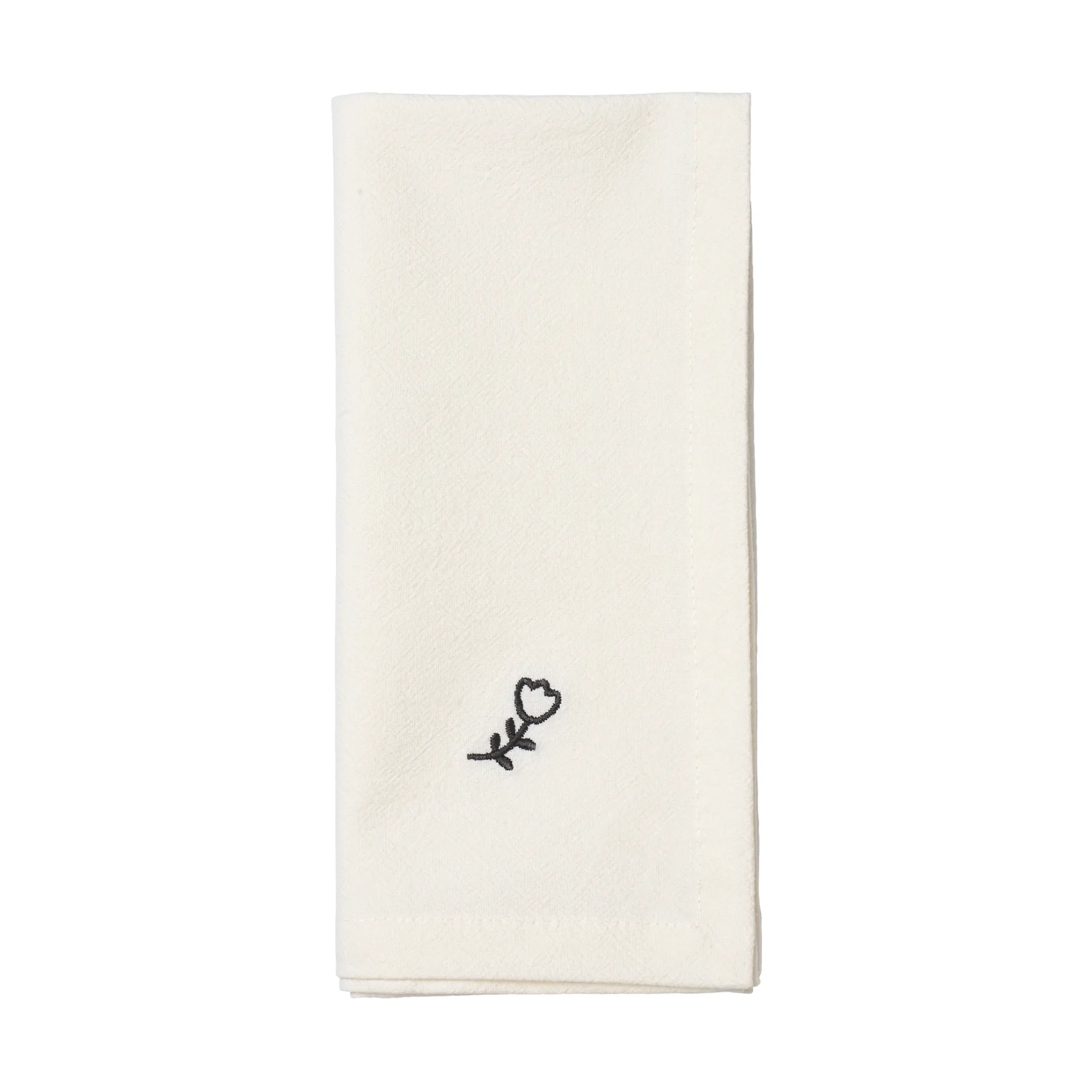 Serviette en tissu Mai 45x45 cm, Black-off white Broste Copenhagen
