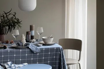 Serviette en tissu Tila 45x45 cm - Maritime blue-off white - Broste Copenhagen