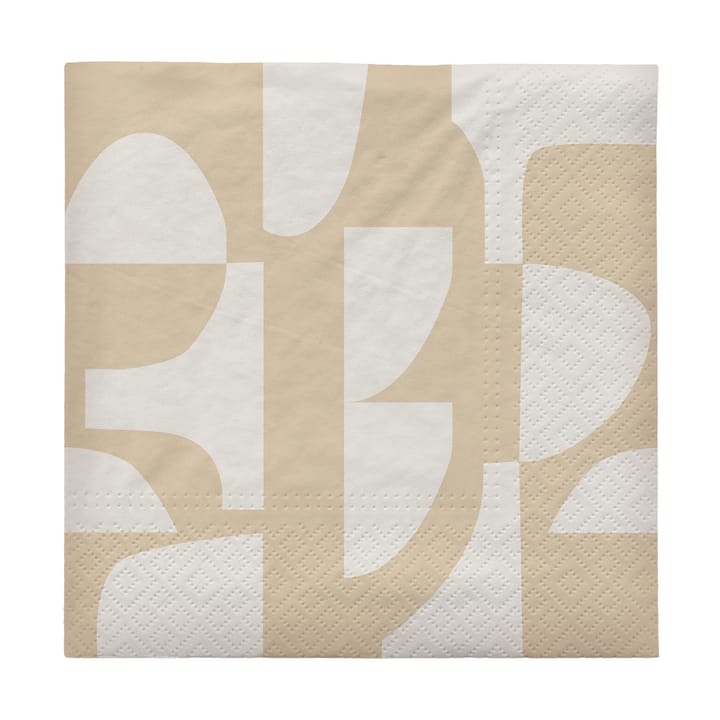 Serviette Lara 33x33 cm lot de 20 - Black-off white - Broste Copenhagen