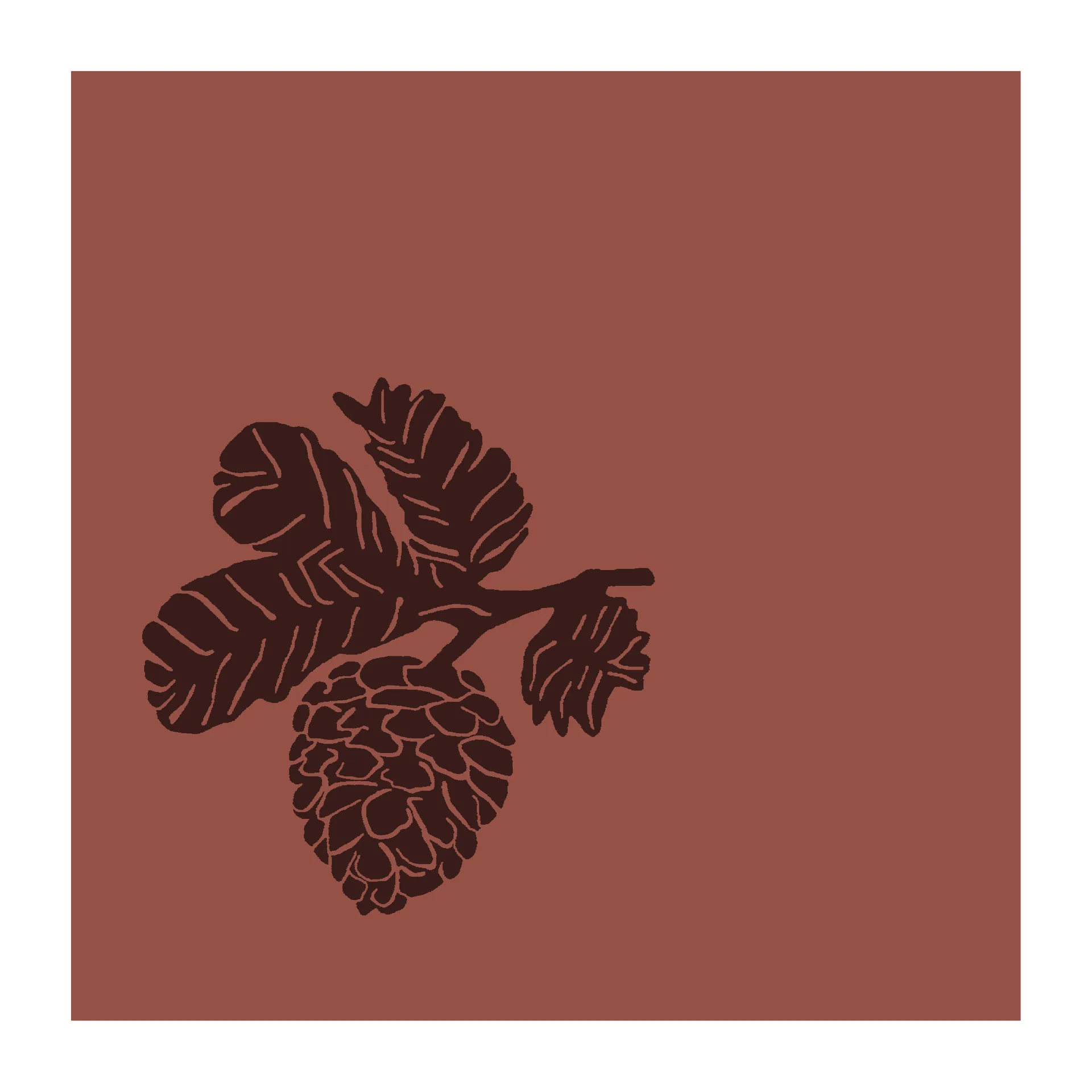 Serviette Leaf 33x33 cm Lot de 20, Auburn Broste Copenhagen