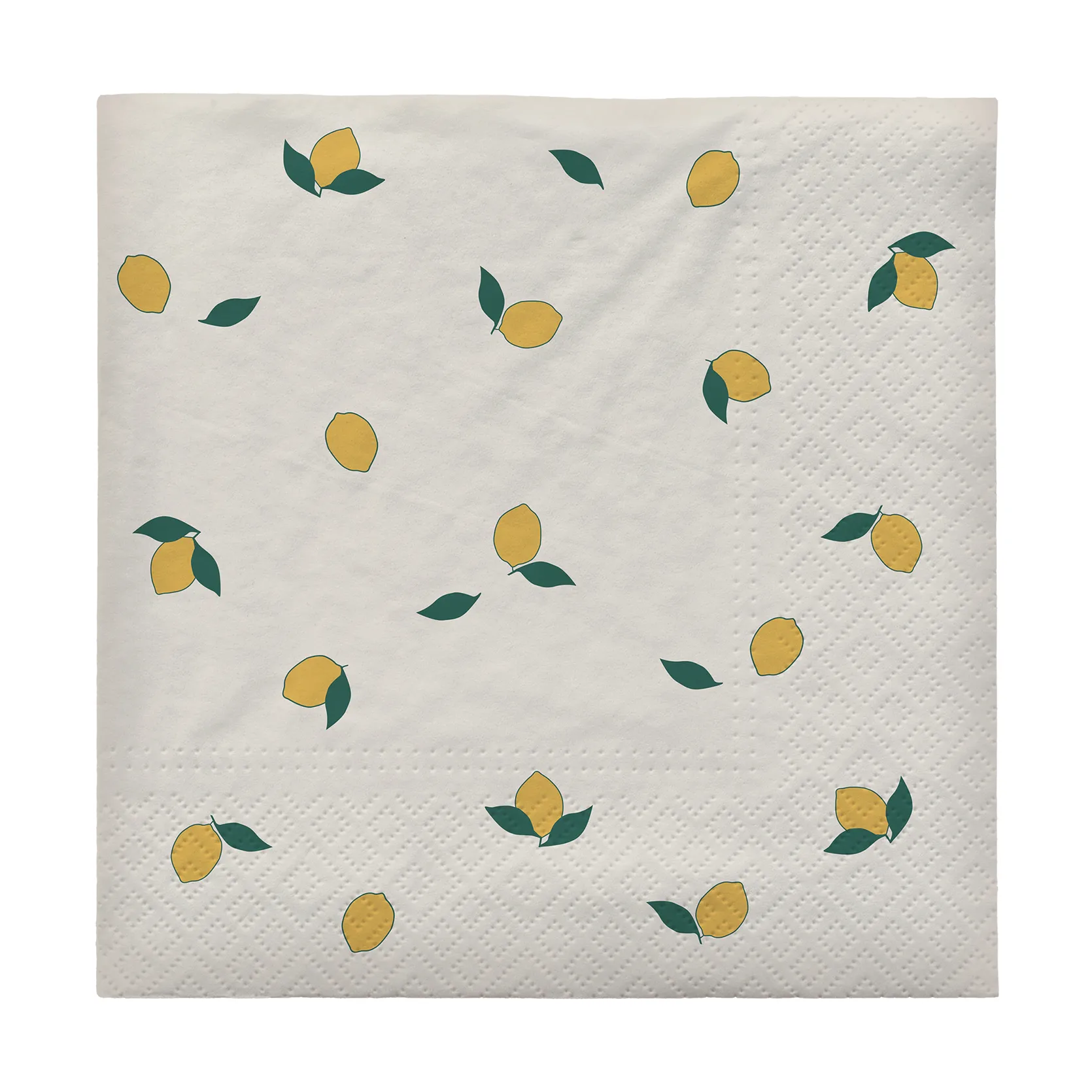 Serviette Lemon 33x33 cm lot de 20, Off white-yellow Broste Copenhagen