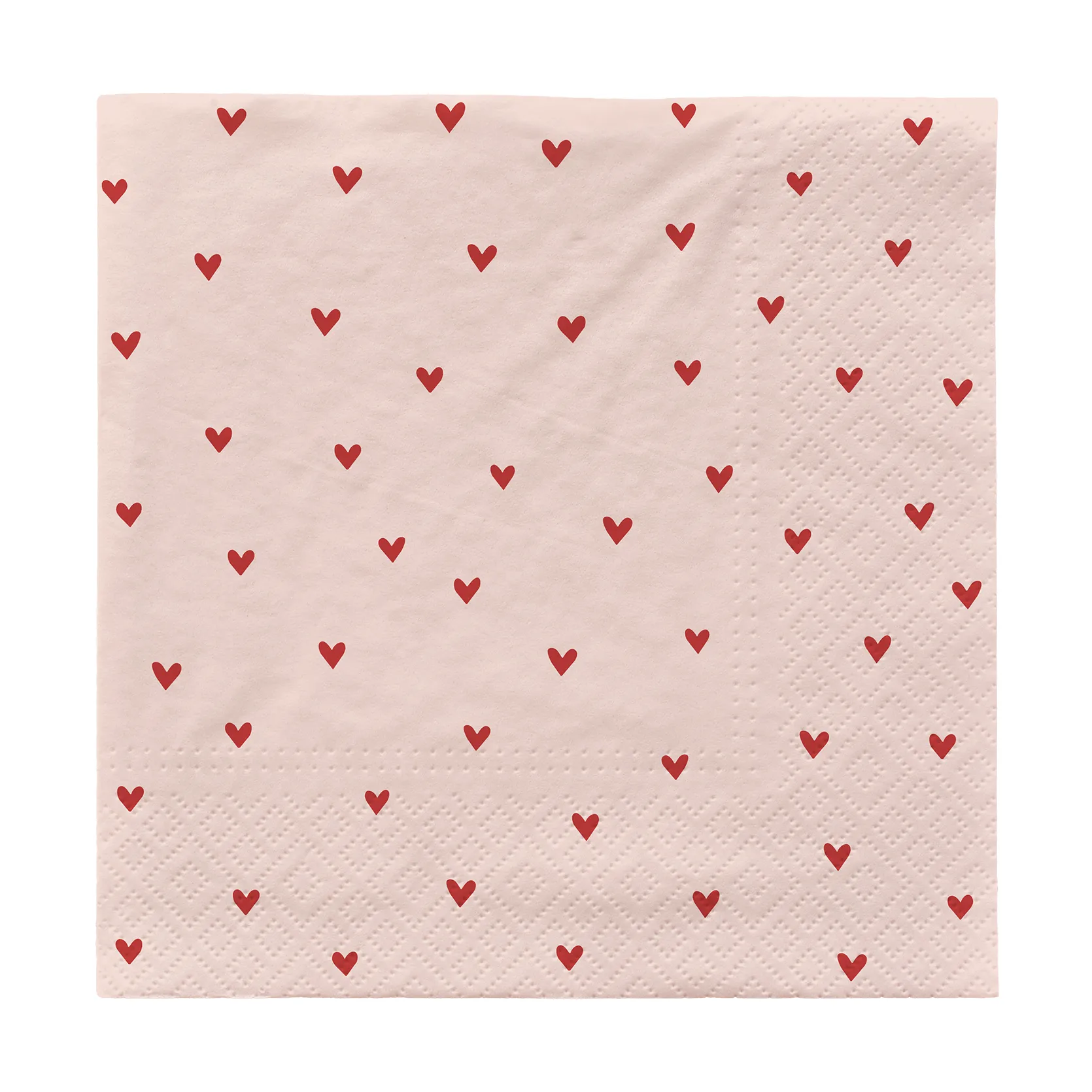 Serviettes Amor 33x33 cm 20 pièces, Soft pink-red Broste Copenhagen
