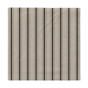 Serviettes Dolly 33x33 cm 20 pièces - Black-off white - Broste Copenhagen