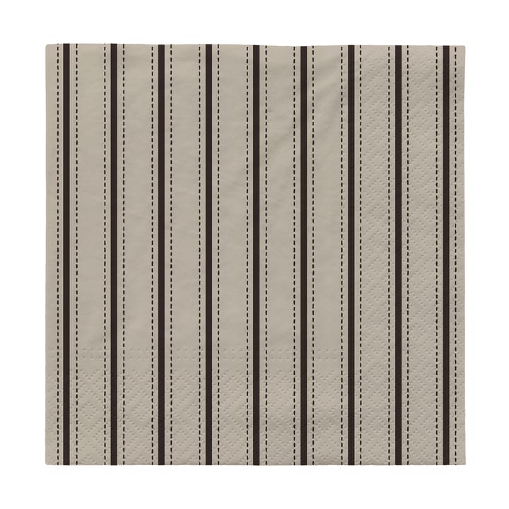 Serviettes Dolly 33x33 cm 20 pièces - Black-off white - Broste Copenhagen