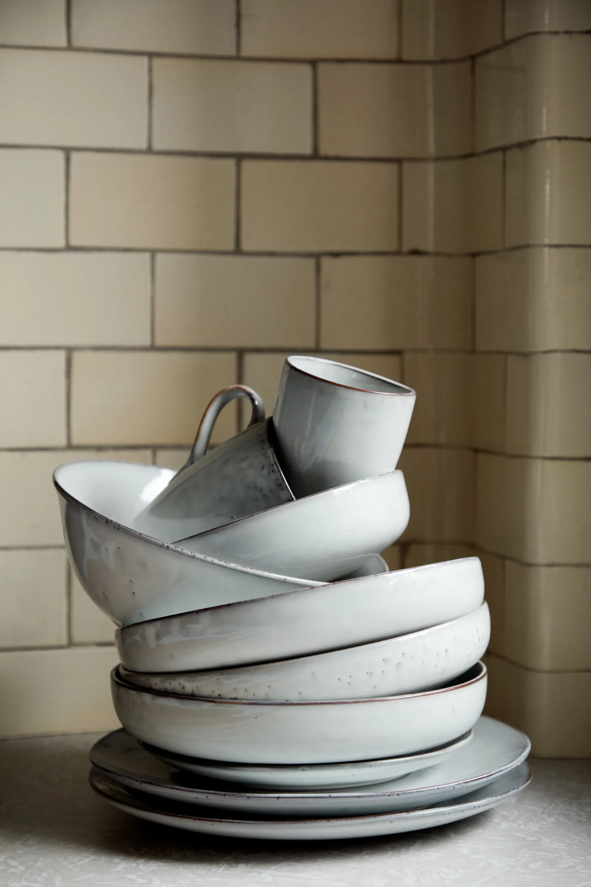 Set de petit-déjeuner Nordic Sand, 12 pièces Broste Copenhagen