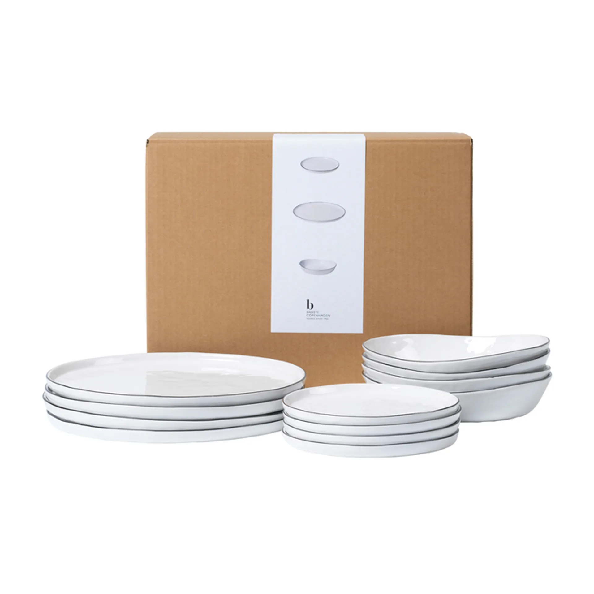 Set de vaisselle Nordic Salt, 12 pièces Broste Copenhagen