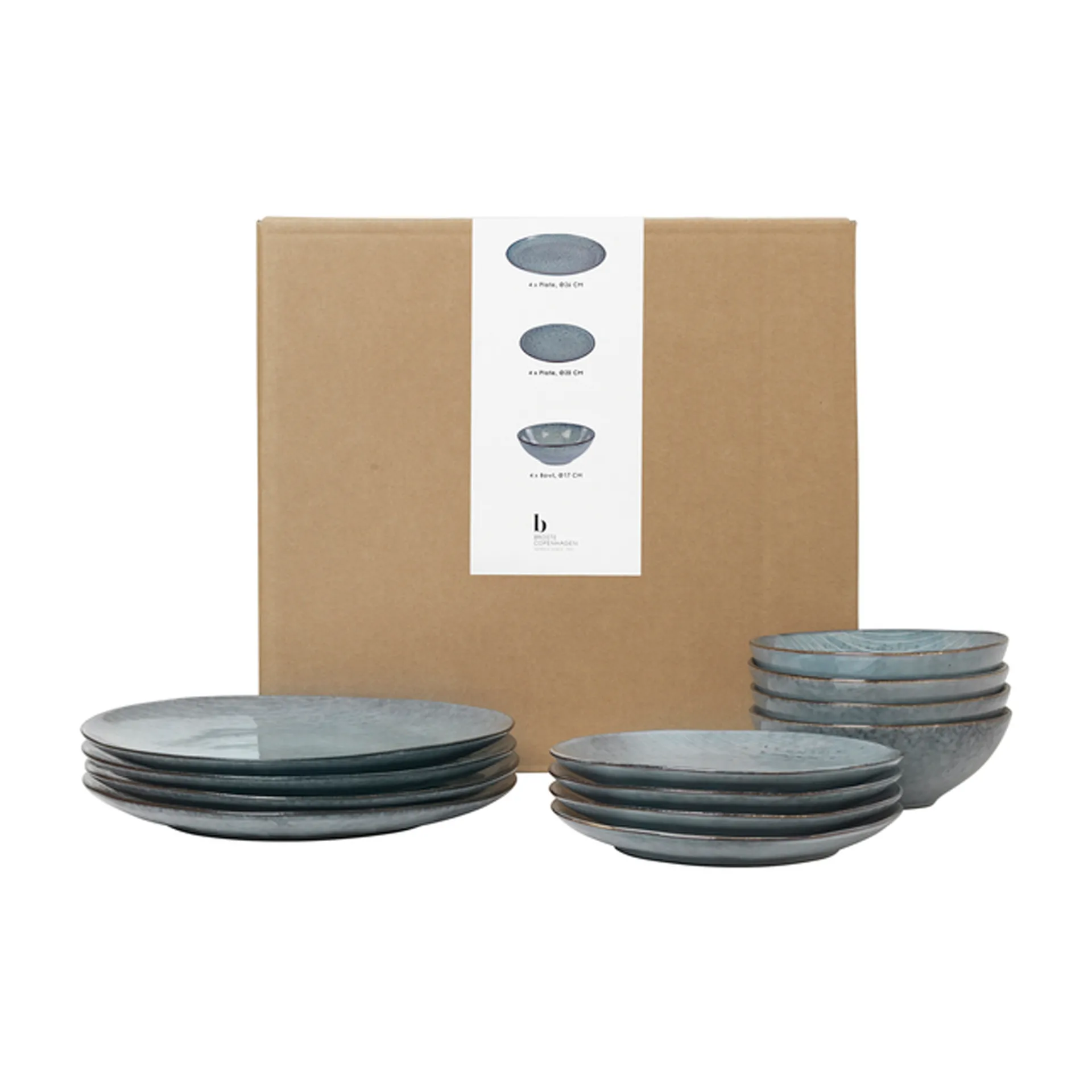 Set de vaisselle Nordic Sea, 12 pièces Broste Copenhagen