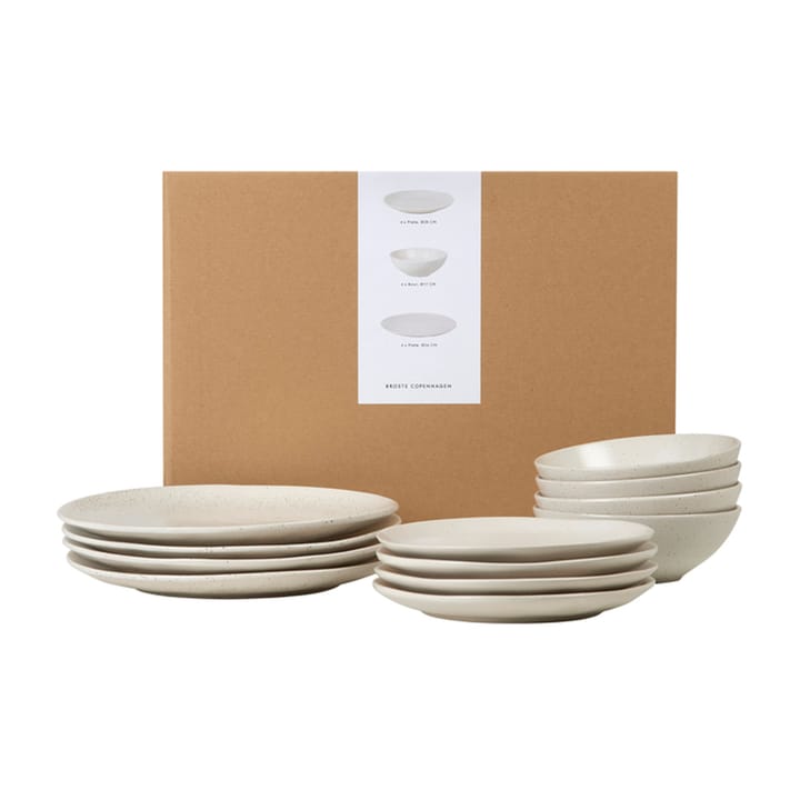 Set de vaisselle Nordic Vanilla - 12 pièces - Broste Copenhagen