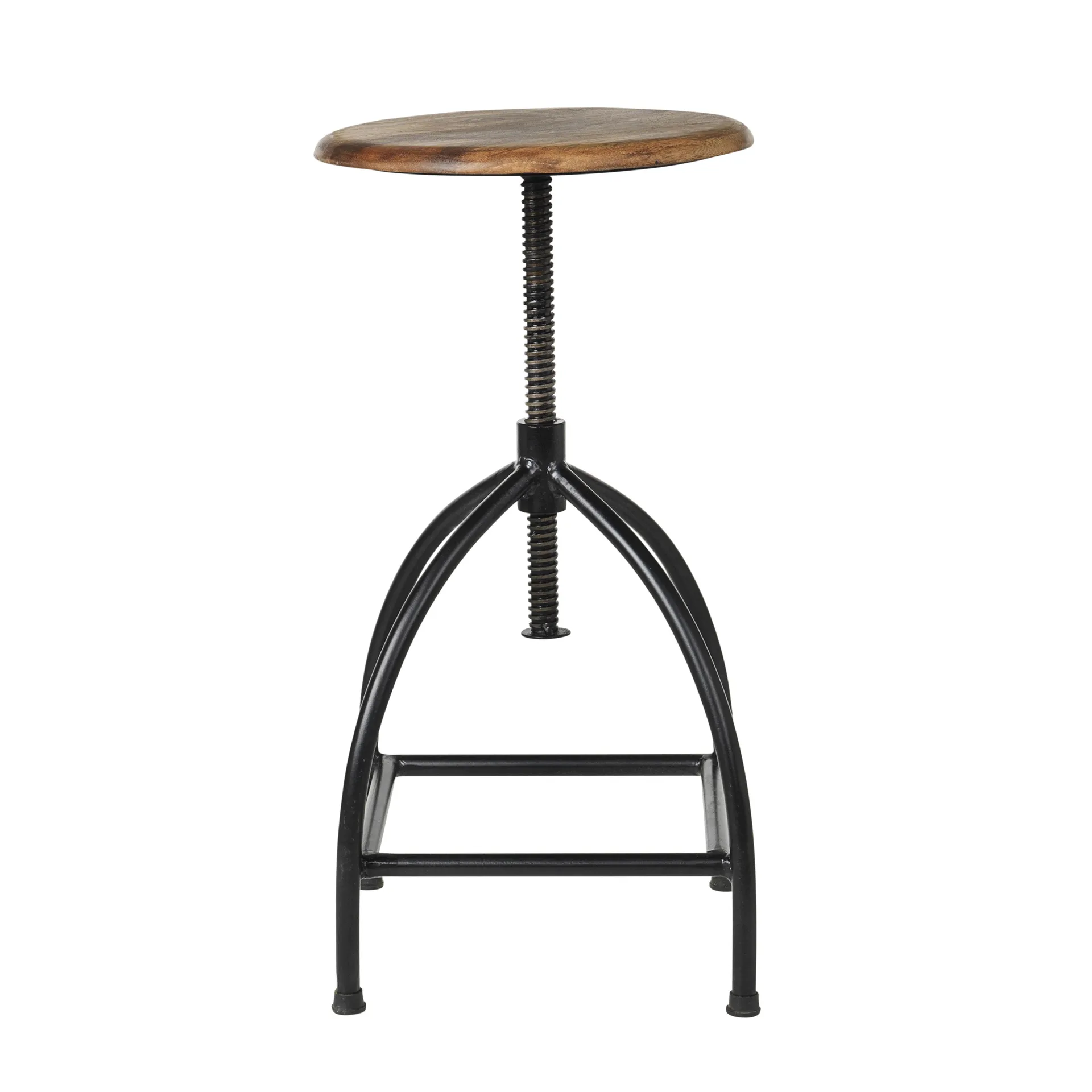 Broste Copenhagen Sire tabouret rond Nature-noir, Ø33x73 cm