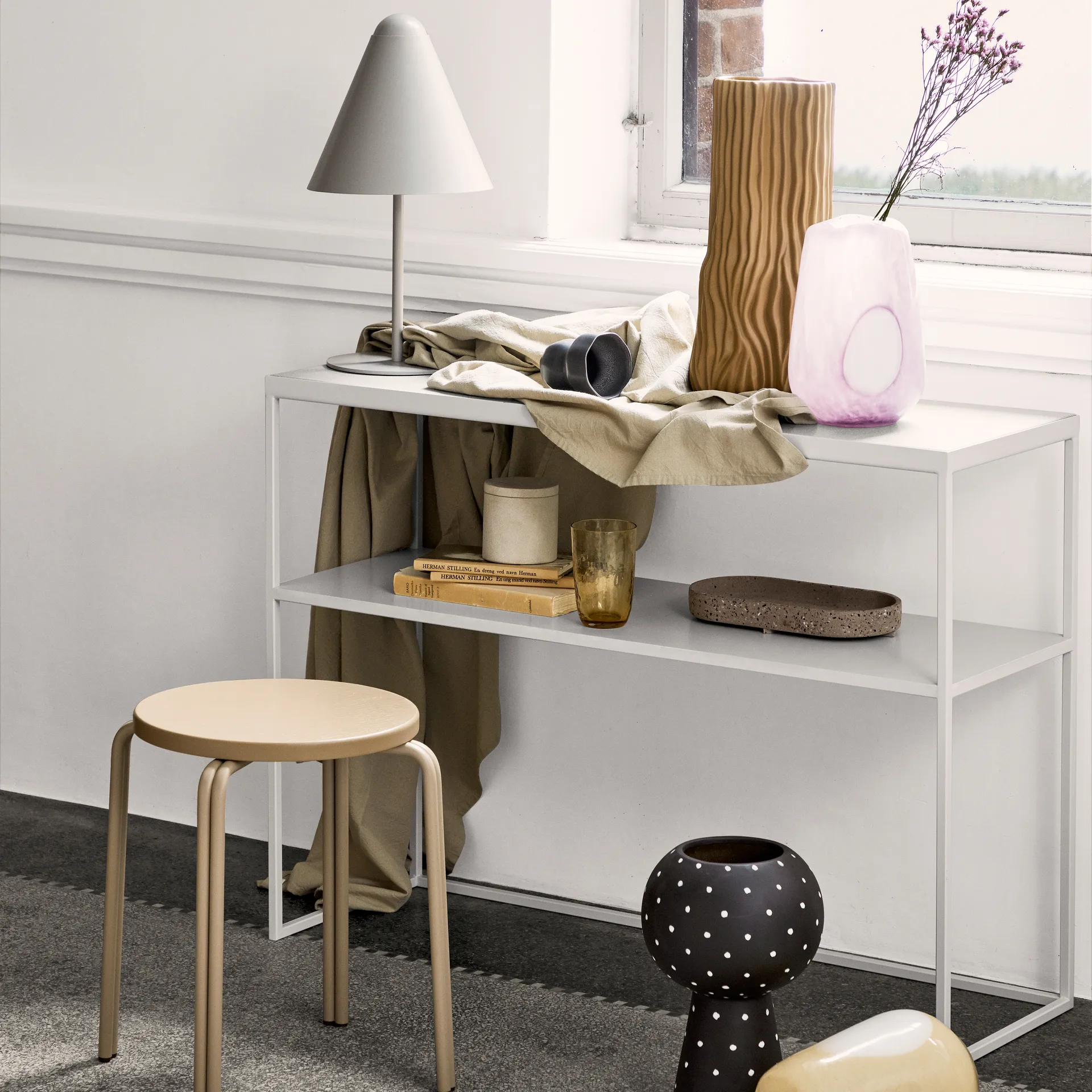 Socle de lampe Gine, Gris clair Broste Copenhagen