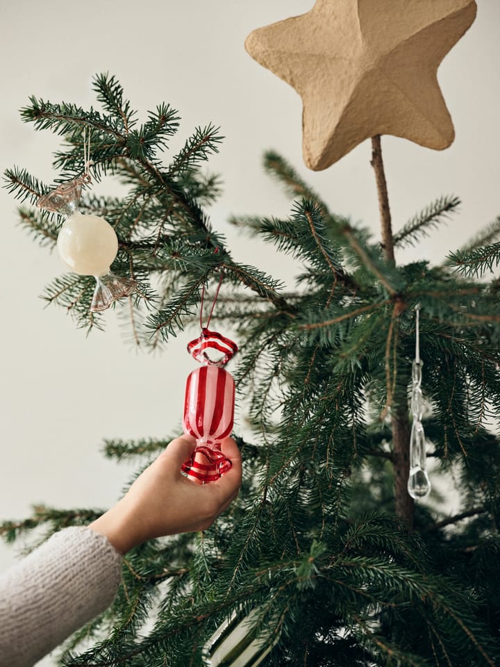 Suspension de sapin de Noël Candy verre 2 pièces, Dusty pink Broste Copenhagen