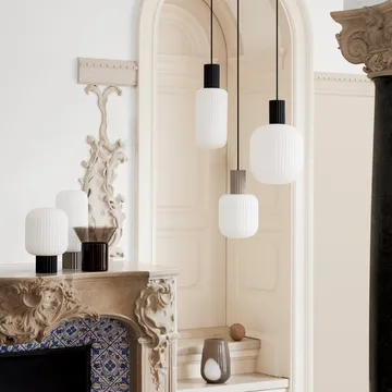 Suspension Lolly - Noir-blanc-Ø16 cm - Broste Copenhagen