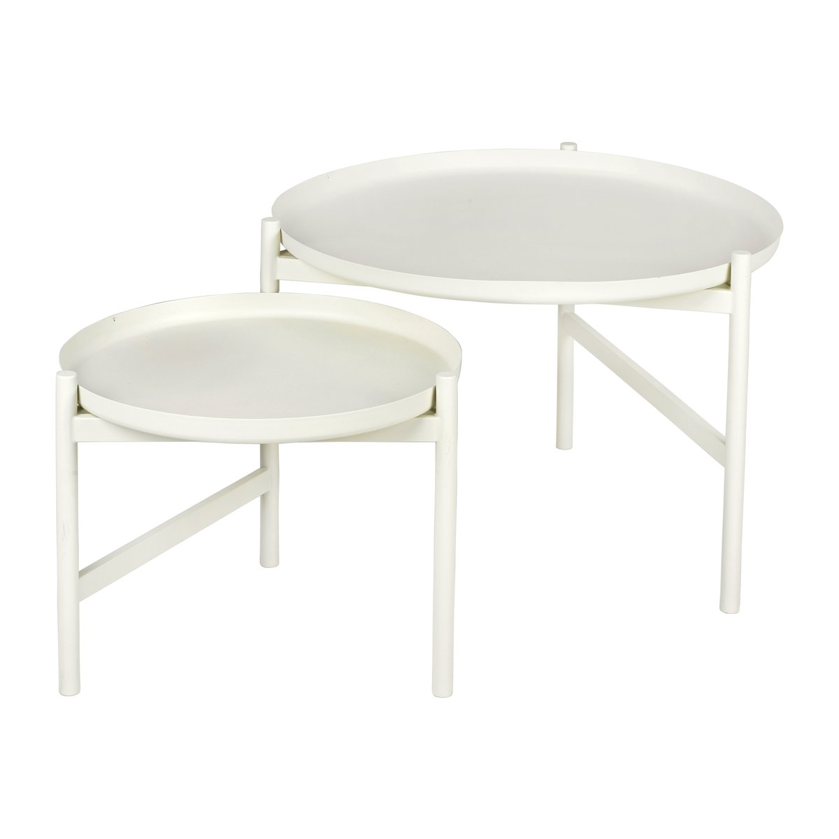 Broste Copenhagen Table d'appoint Turner table o70 cm White