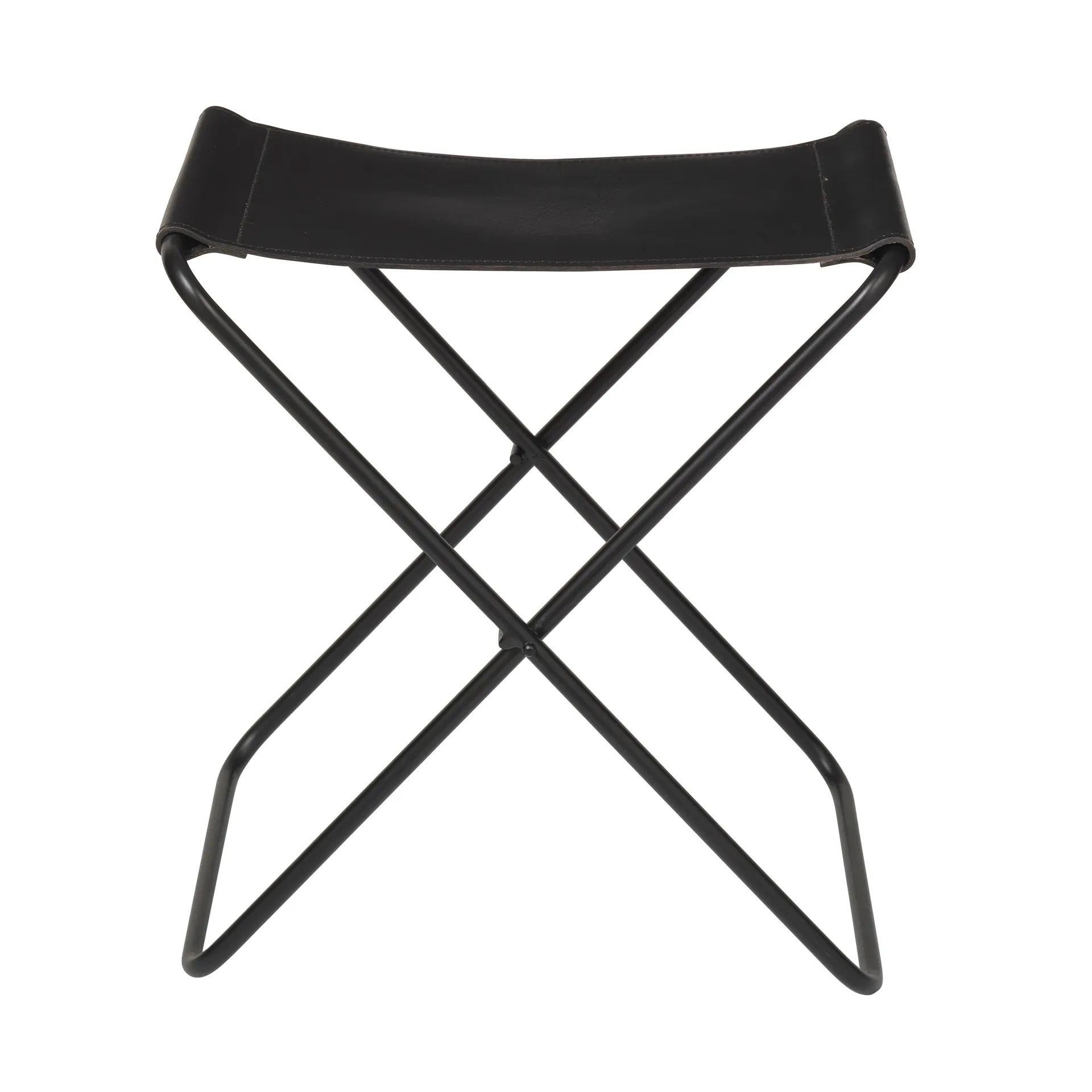 Tabouret Nola cuir, Noir, 45 cm Broste Copenhagen