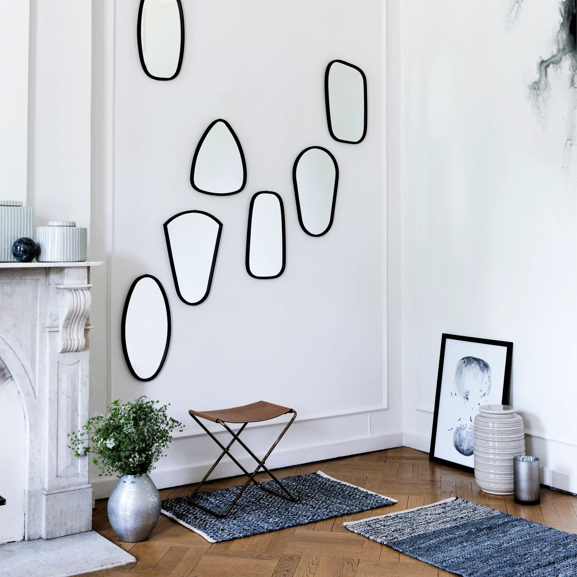 Tabouret Nola cuir, petit, 45 cm Broste Copenhagen