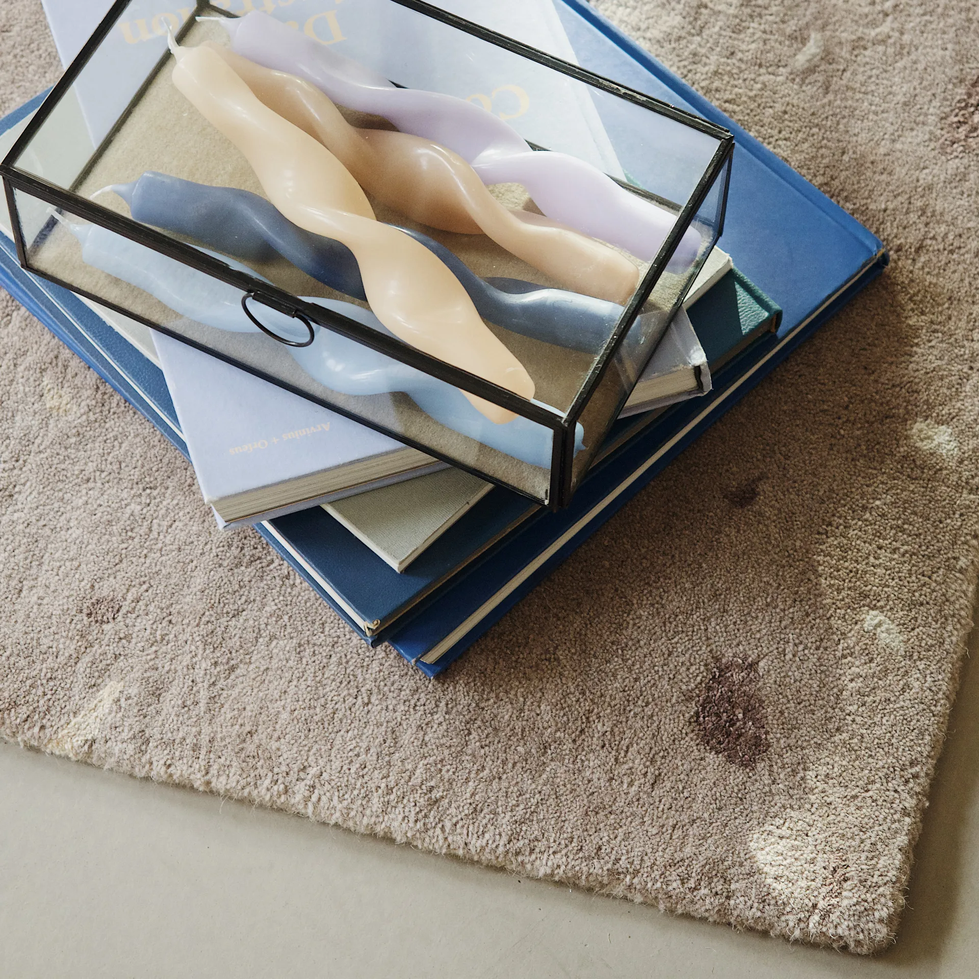 Tapis en laine Terrazzo 140x200 cm, Carafe brown-blue spot Broste Copenhagen