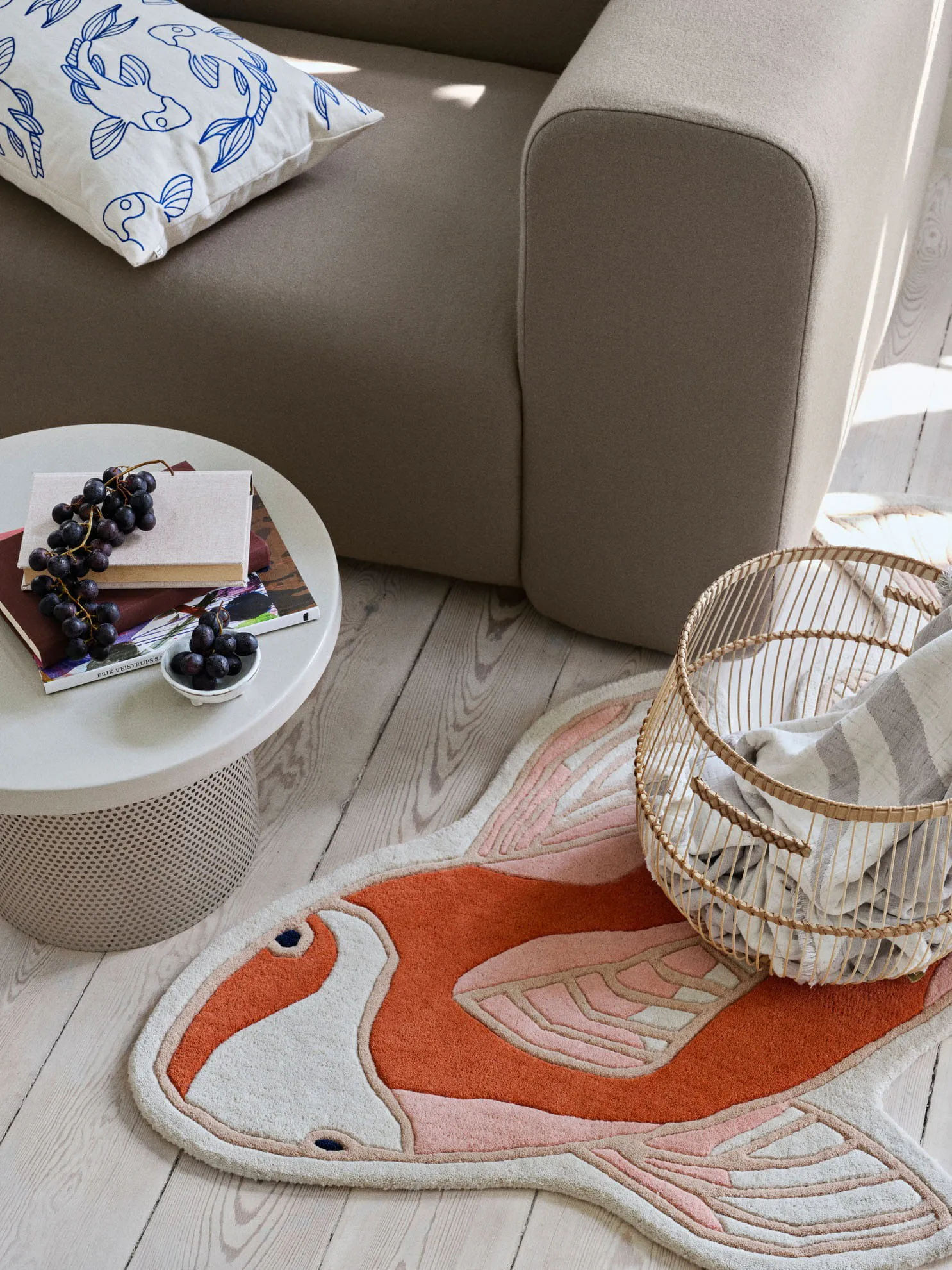 Tapis Koi 97x130 cm, Pumpkin orange Broste Copenhagen