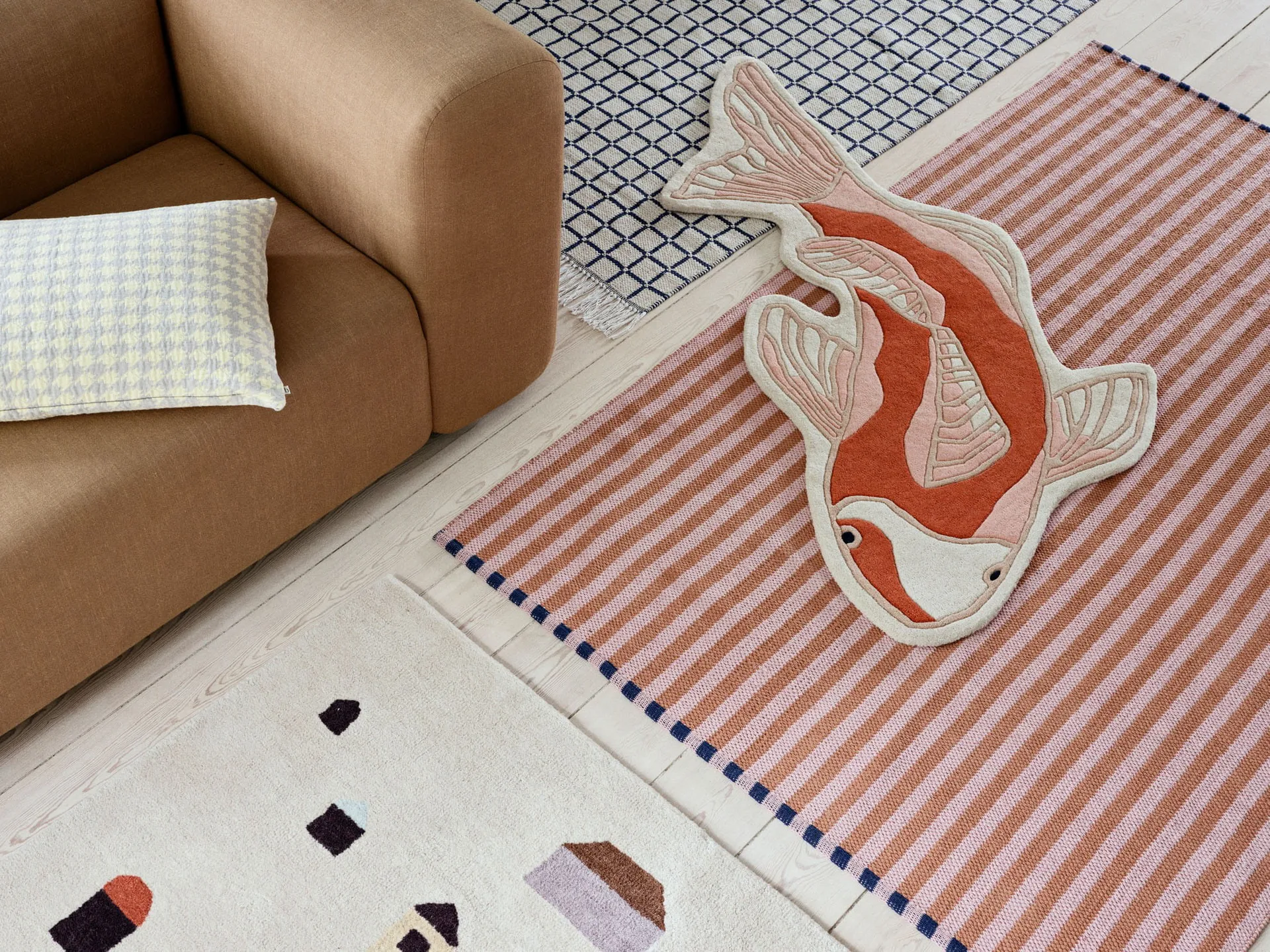 Tapis Koi 97x130 cm, Pumpkin orange Broste Copenhagen