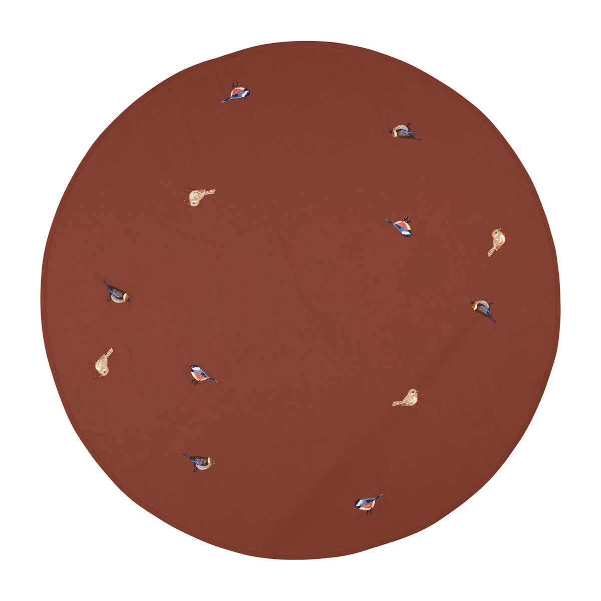 Broste Copenhagen Tapis pour sapin Bird paprika | Design Scandinave | Tapis ronds | Rouge