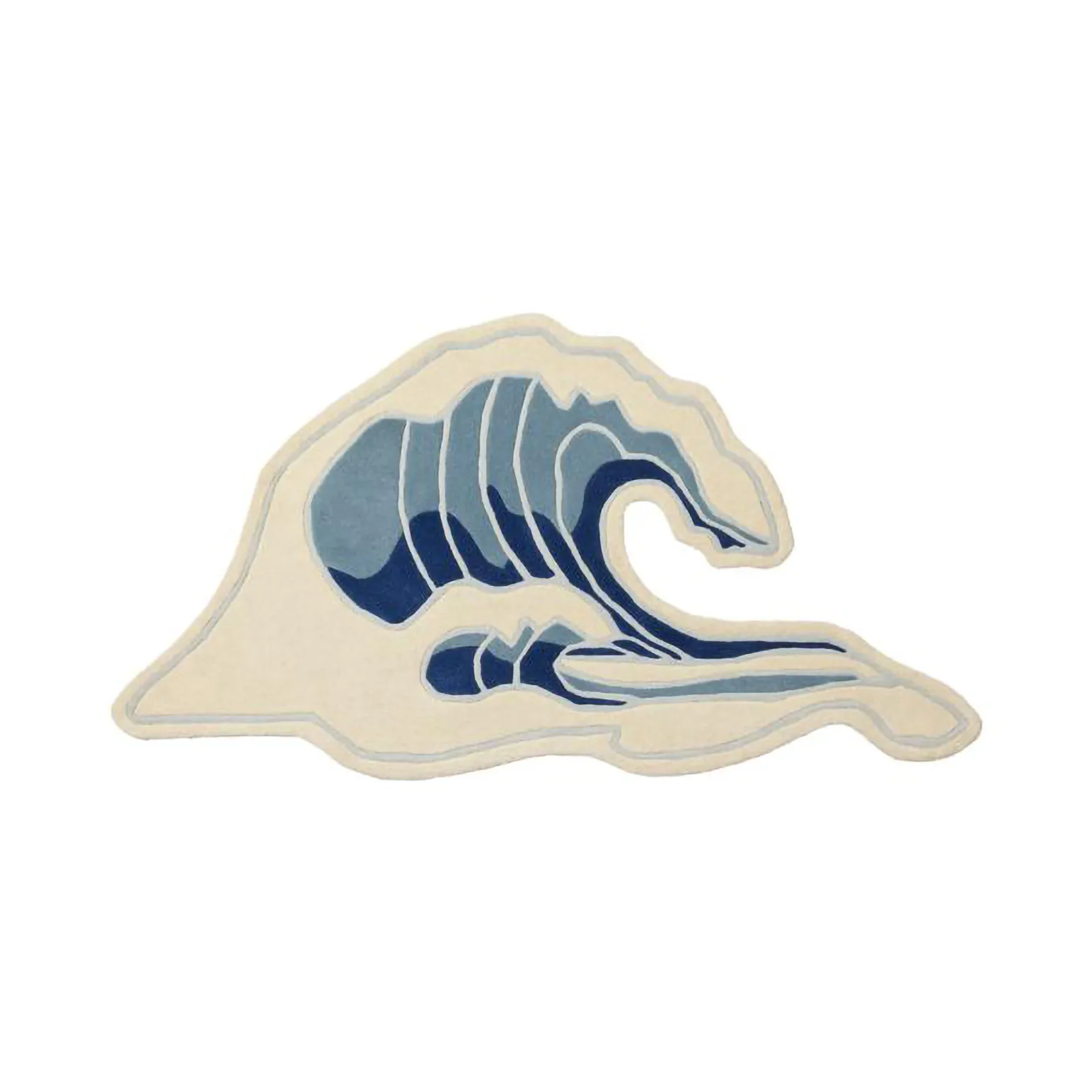 Tapis Wave, Bleu, 85x160 cm Broste Copenhagen