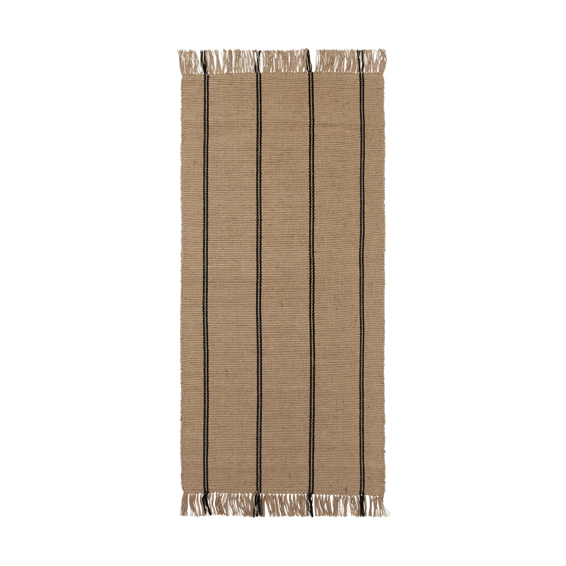 Tapis Yuki, Black-natural, 70x140 cm Broste Copenhagen
