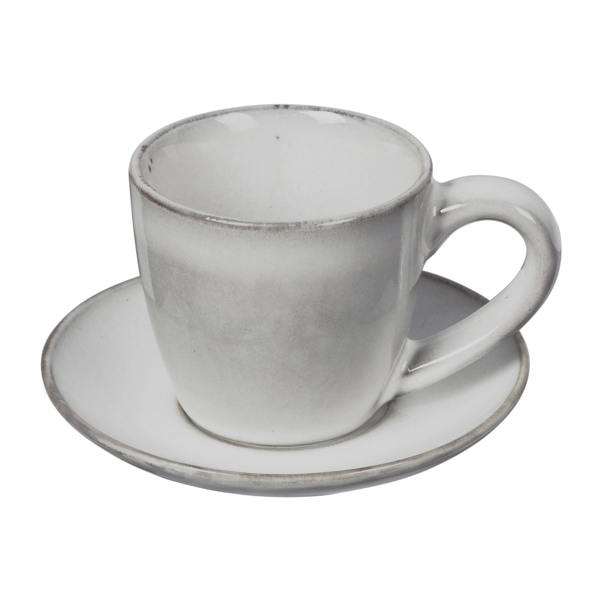 Broste Copenhagen Tasse à espresso avec soucoupe Nordic Sand 5 cl