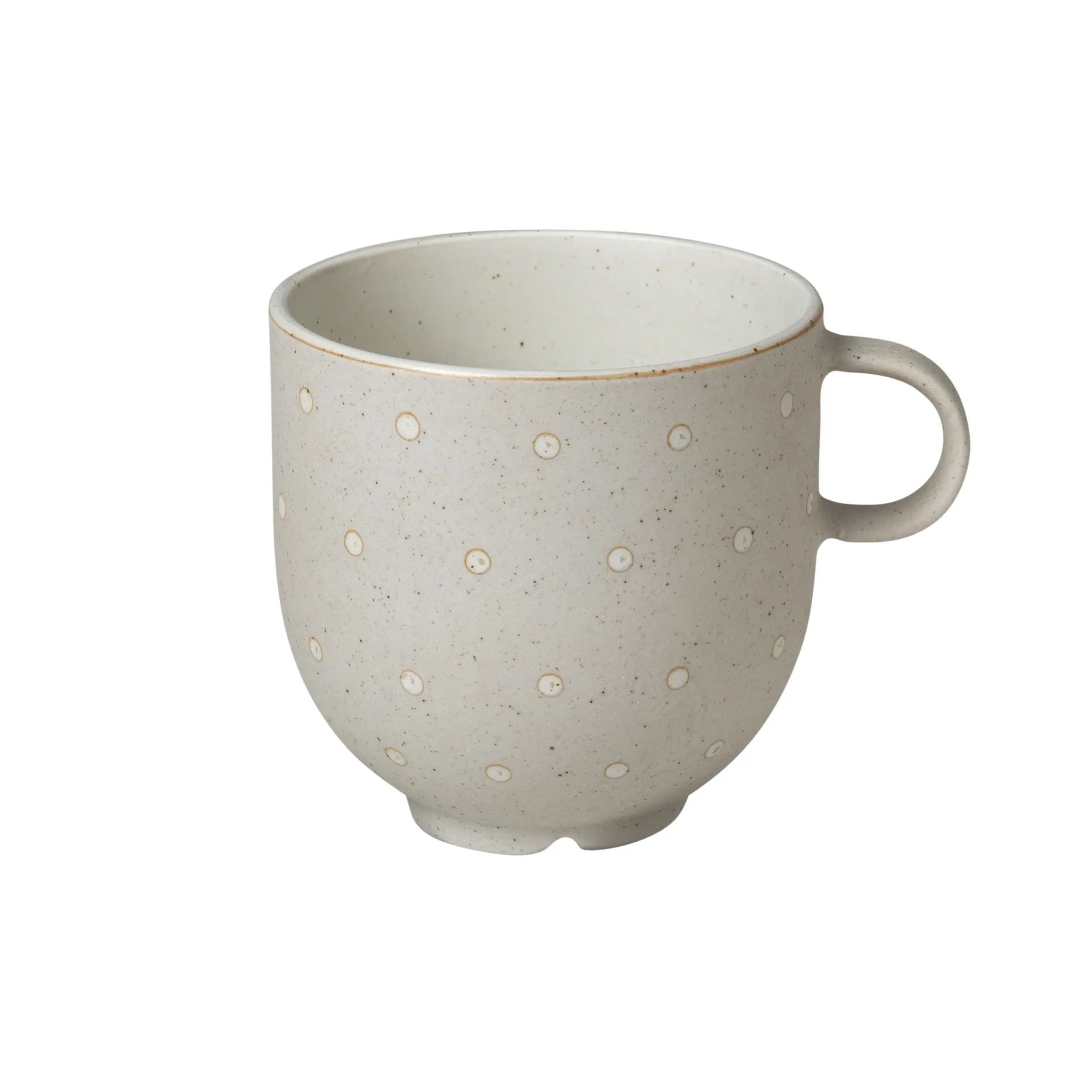 Tasse avec poignée Eli 20 cl, Matte soft light grey dots Broste Copenhagen