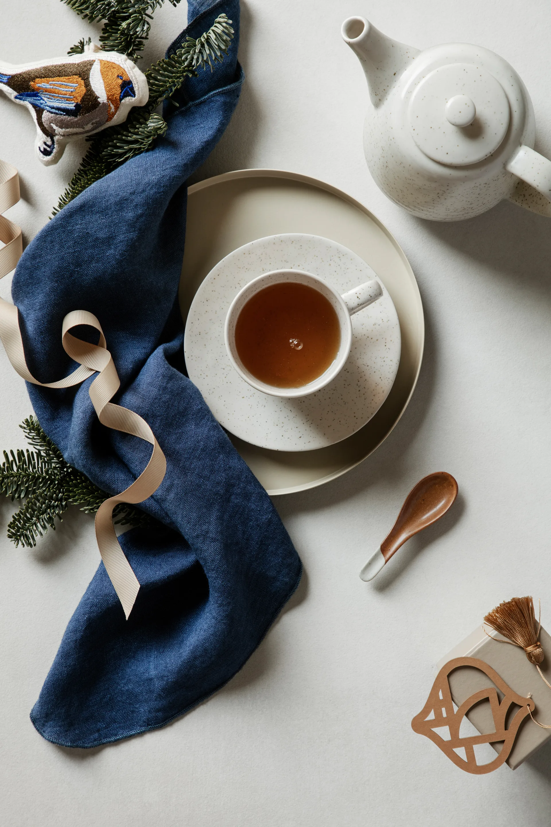 Tasse avec soucoupe Nordic Vanilla 15 cl, Cream with grains Broste Copenhagen