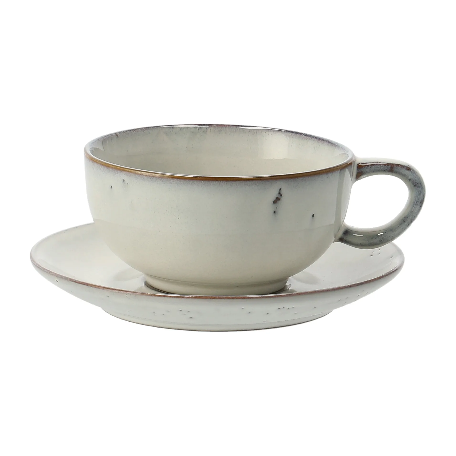 Tasse de thé et soucoupe Nordic Sand, 5,8 cm Broste Copenhagen