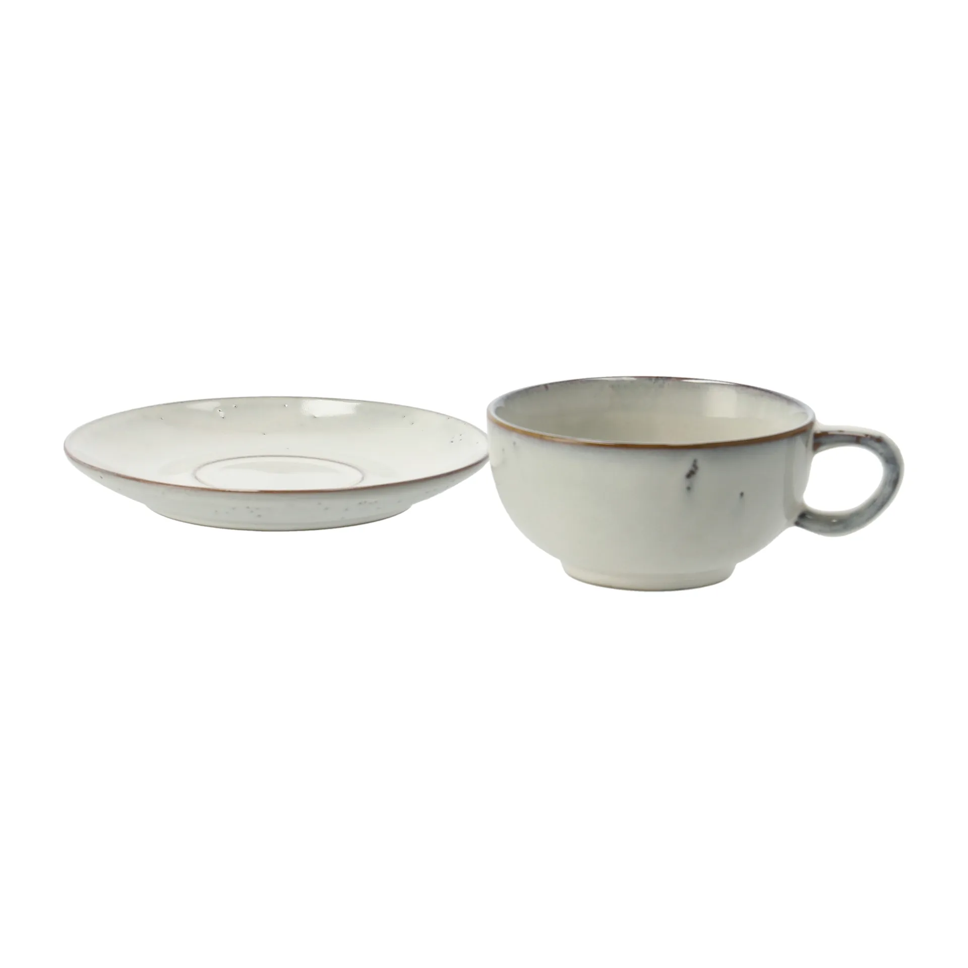 Tasse de thé et soucoupe Nordic Sand, 5,8 cm Broste Copenhagen
