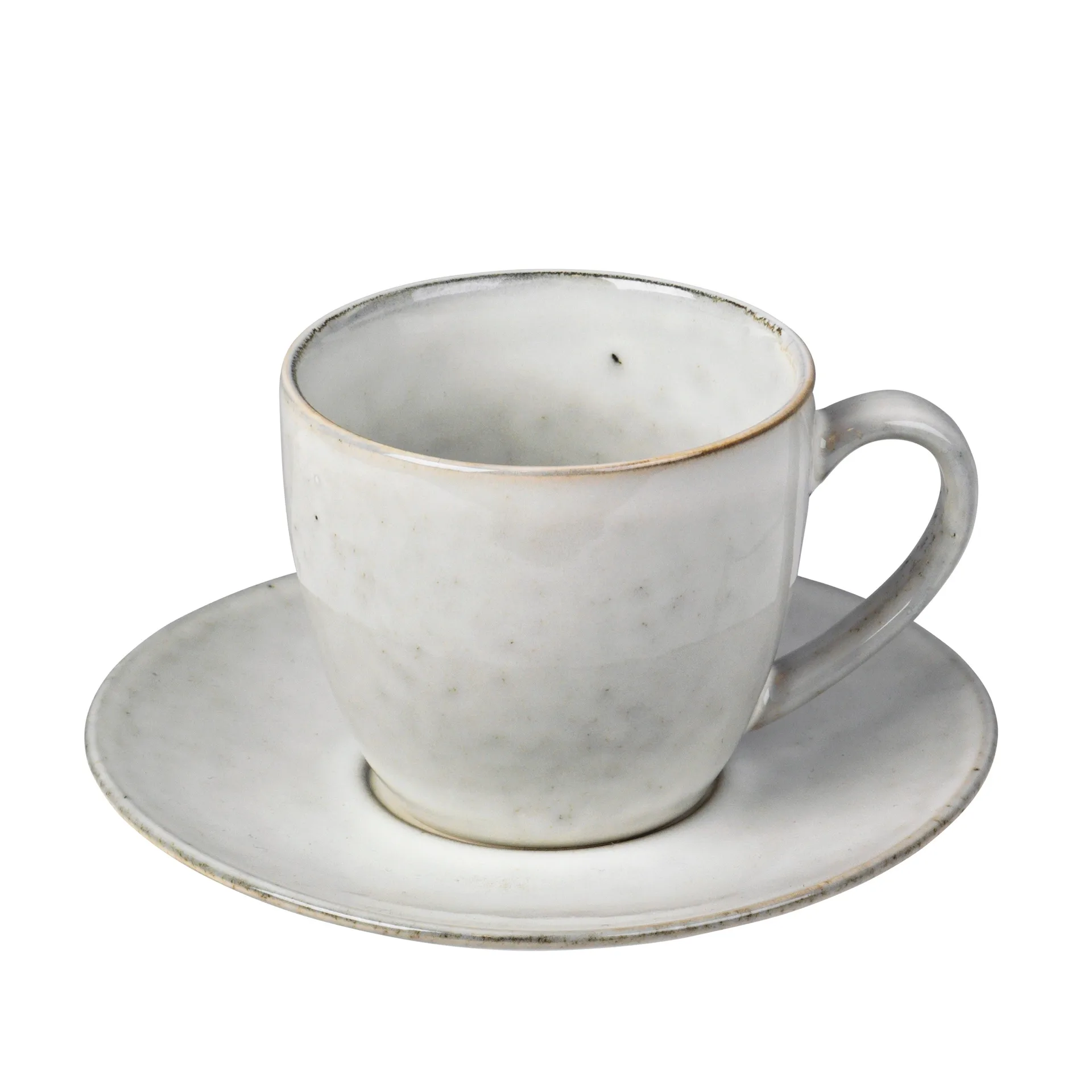 Tasse et soucoupe Nordic Sand, 8,8 cm Broste Copenhagen