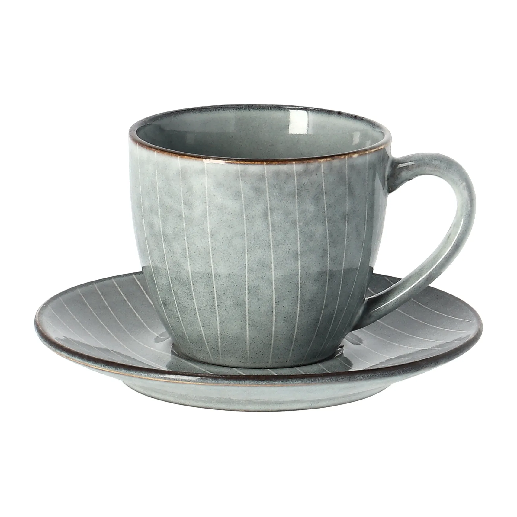 Tasse et soucoupe Nordic Sea, 8,8 cm Broste Copenhagen