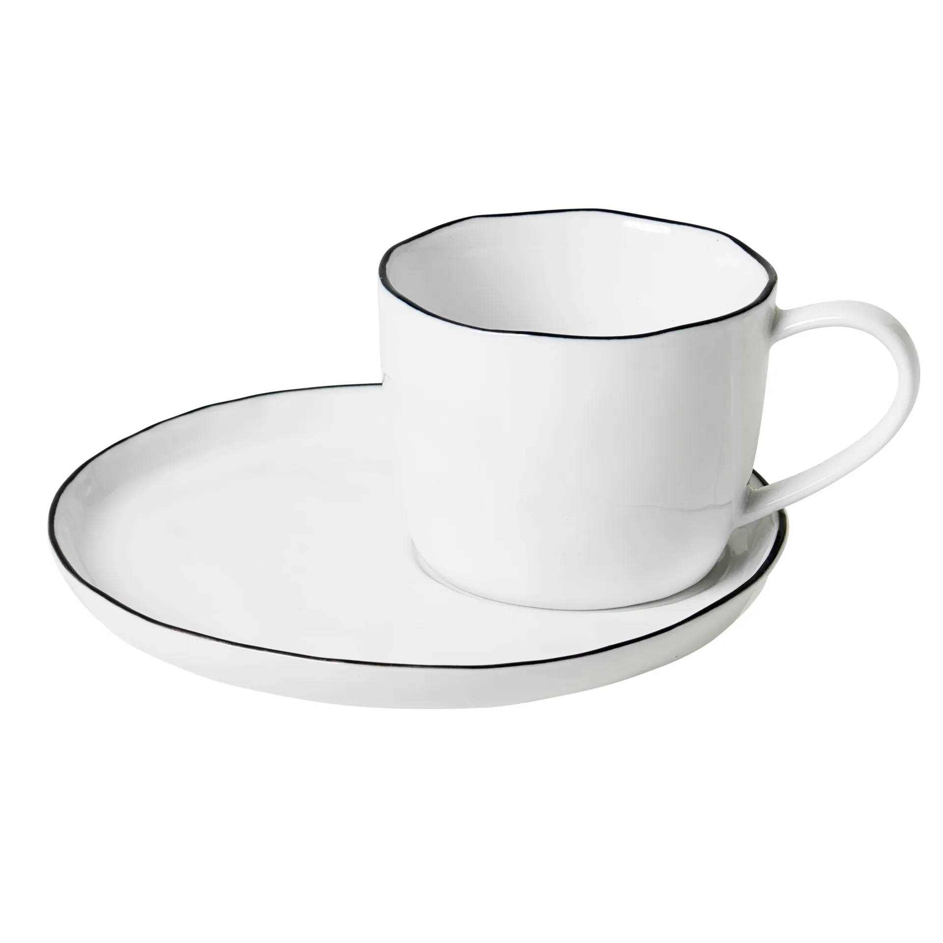 Tasse et soucoupe Salt, grand, 6,5 cm Broste Copenhagen