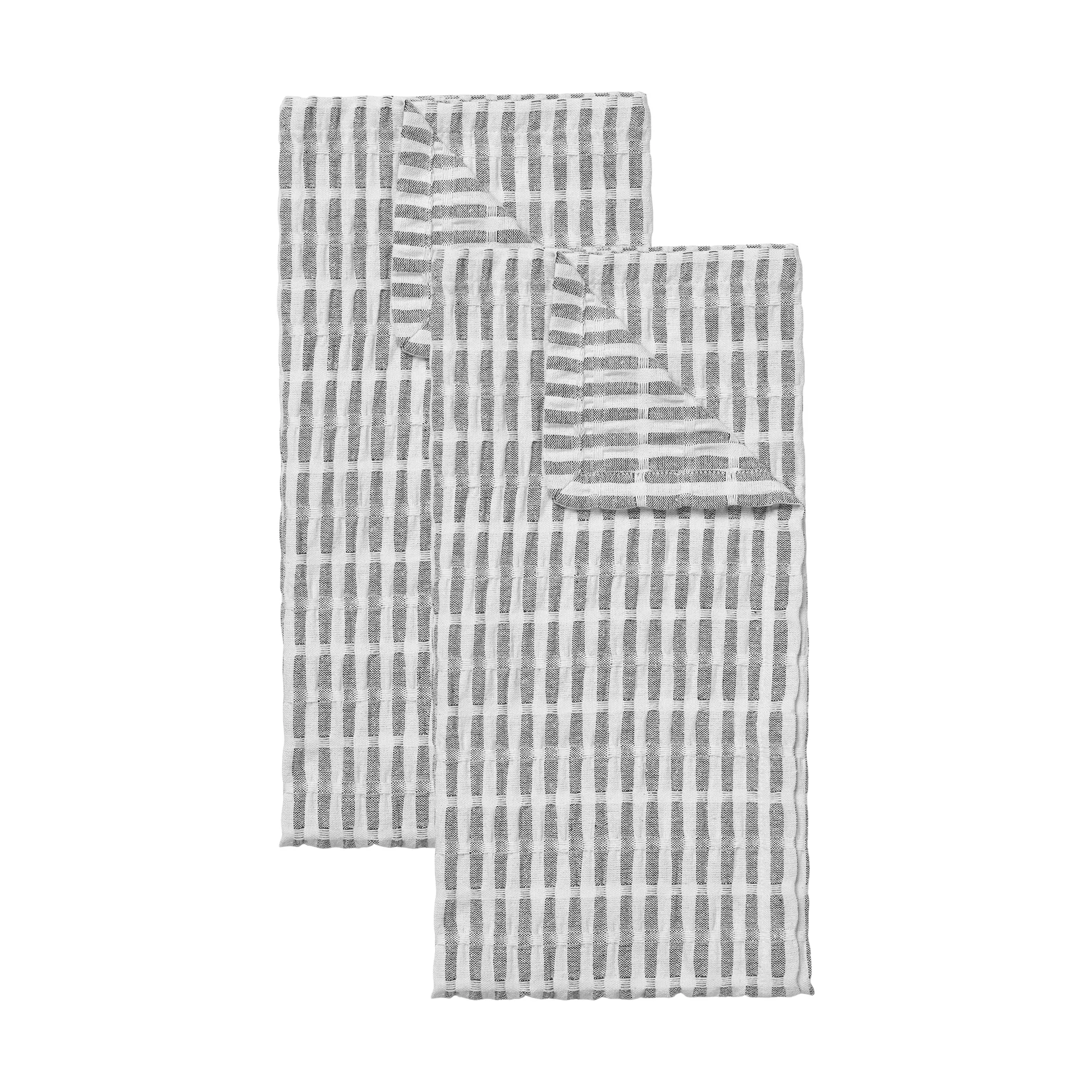 Torchon de cuisine Folke 50x70 cm lot de 2, Black-natural Broste Copenhagen