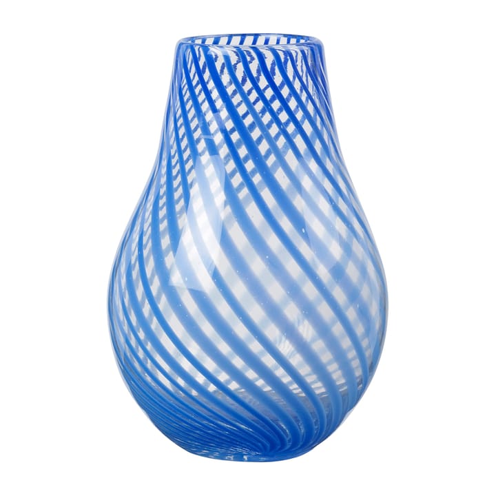 Vase Ada Cross Stripe 22,5 cm - Bleu intense - Broste Copenhagen