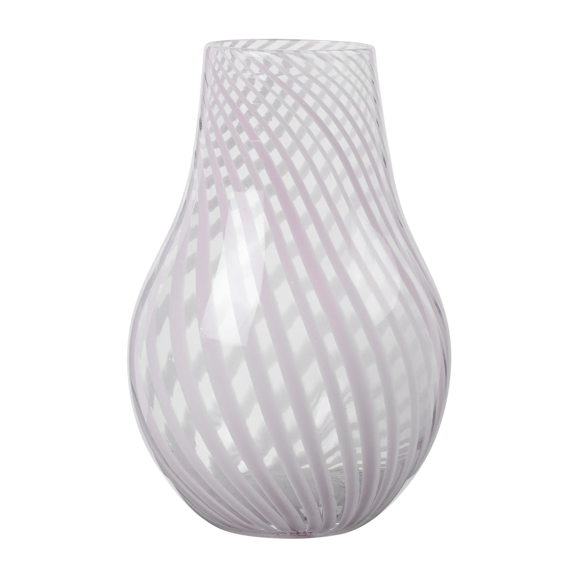 Vase Ada Cross Stripe 22,5 cm, Gris lavande Broste Copenhagen