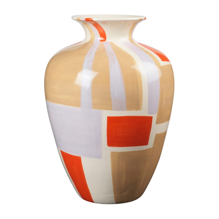 Vase Dana 50 cm - Blanc cassé-orange-violet-gris - Broste Copenhagen