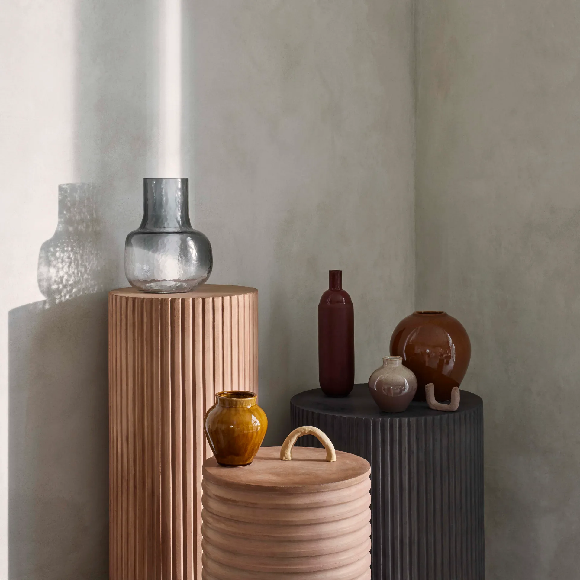 Vase en céramique Ingrid 14,5 cm Lot de 3, Apple cinnamon Broste Copenhagen