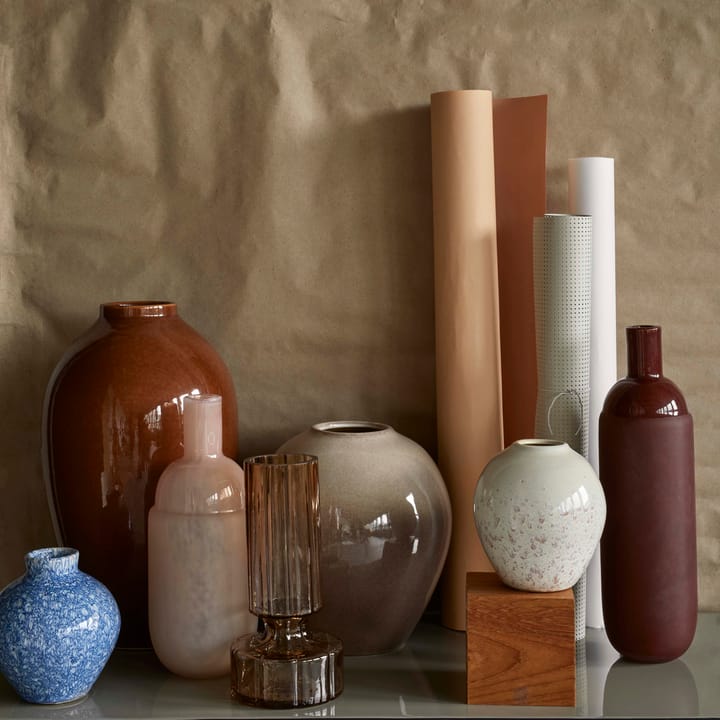 Vase en céramique Ingrid 14,5 cm Lot de 3 - Rainy day-indian tan - Broste Copenhagen
