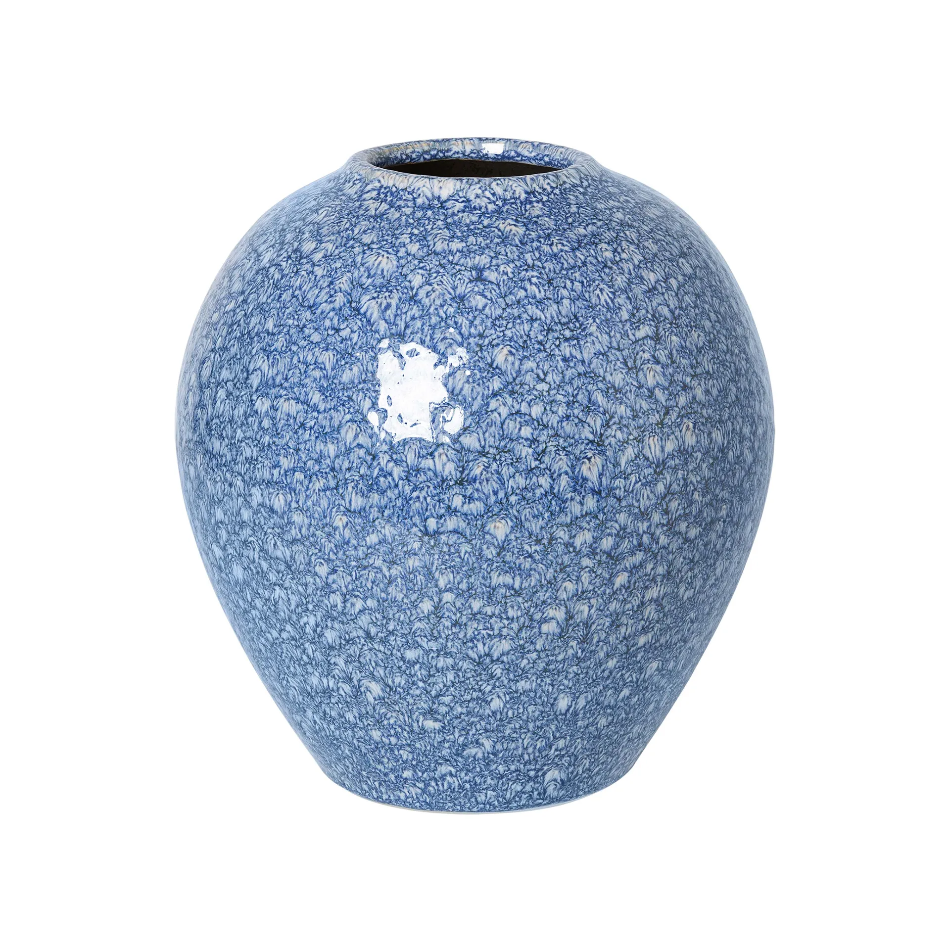 Vase en céramique Ingrid 25,5 cm, Insignia blue-white Broste Copenhagen