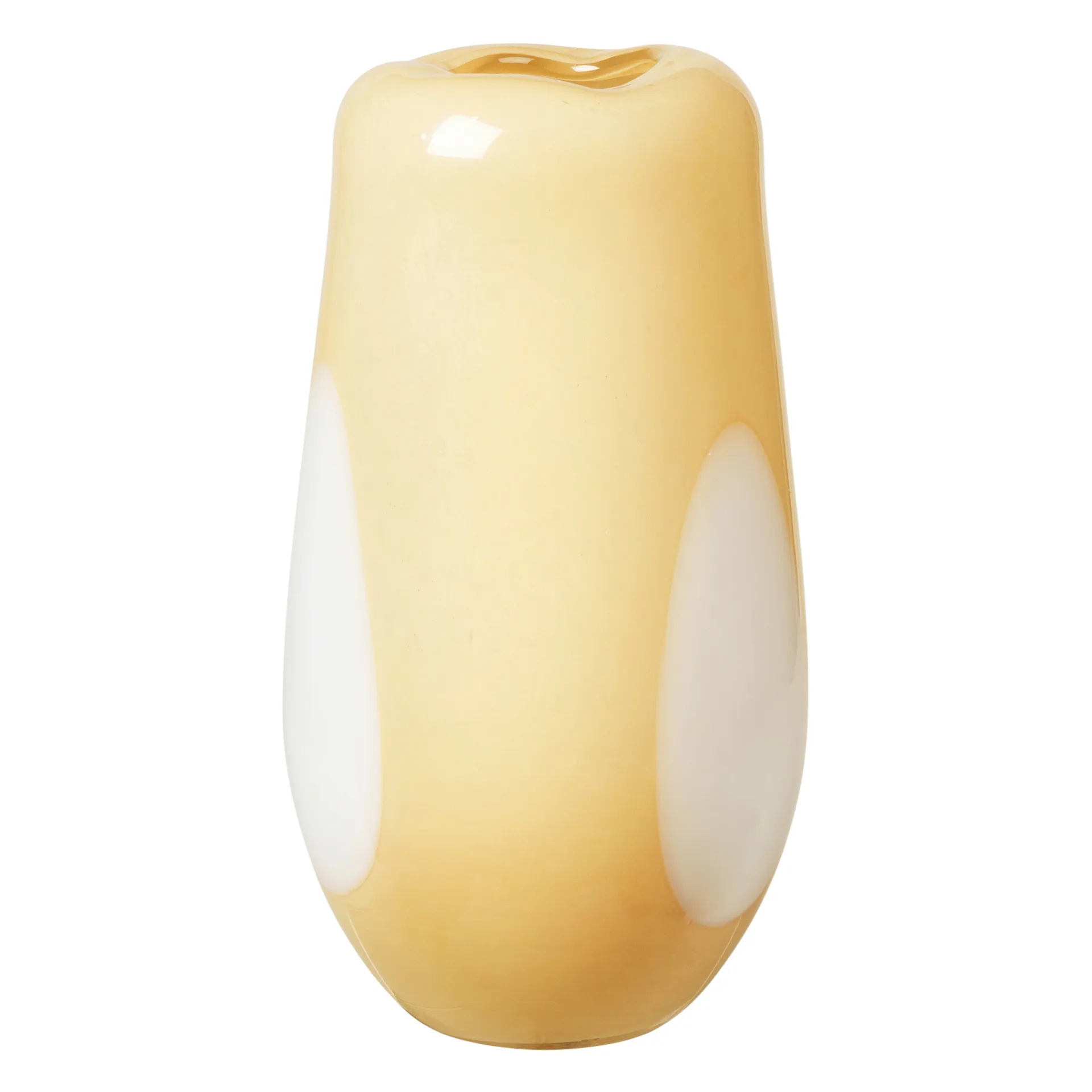 Vase en verre Ada Dot 37 cm, Golden fleece yellow Broste Copenhagen