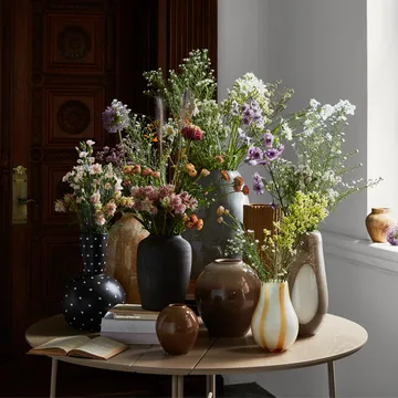 Vase en verre Ada Dot 37 cm - Simply taupe warm grey - Broste Copenhagen