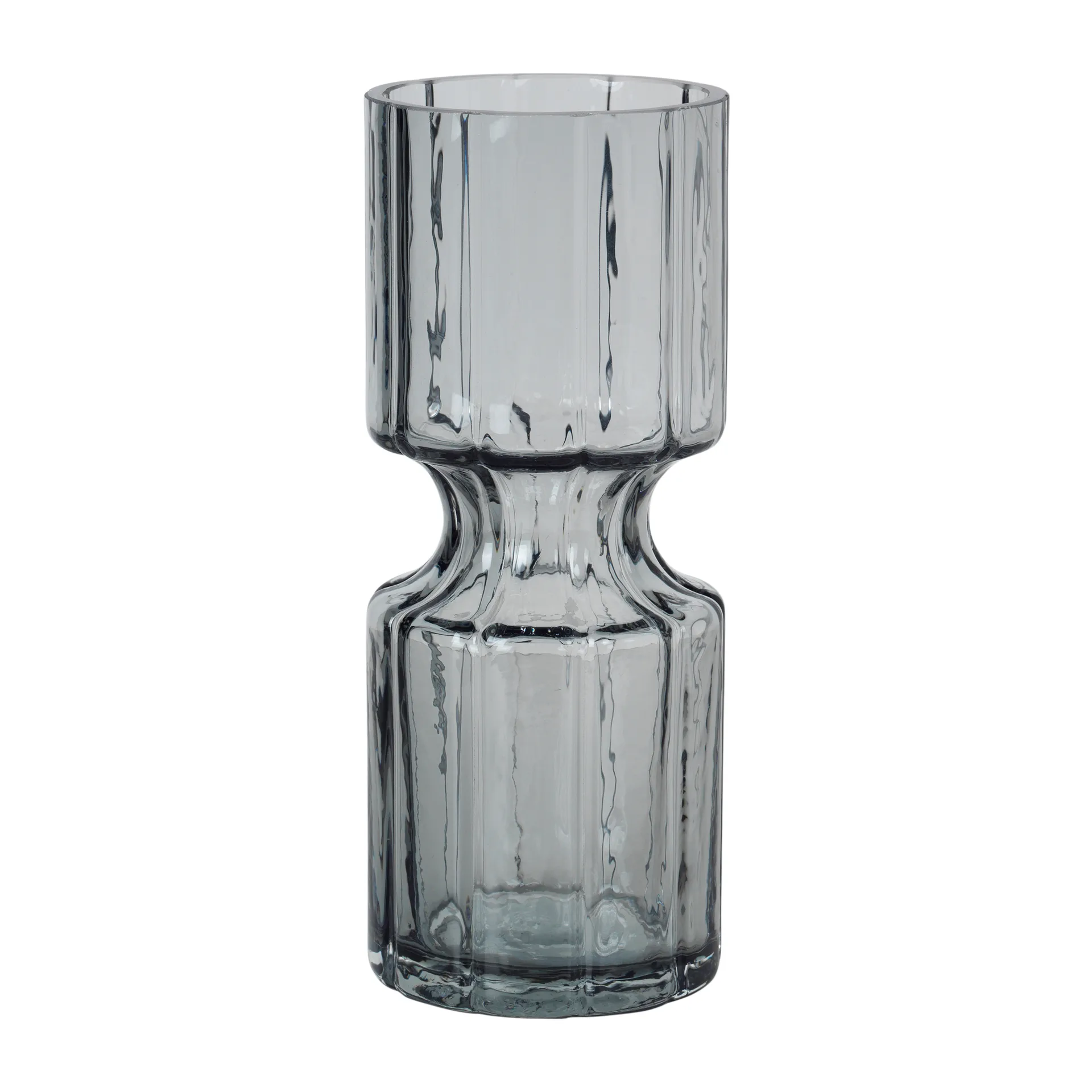 Vase en verre Hyacint 20 cm, Smoked Pearl Dark Grey Broste Copenhagen