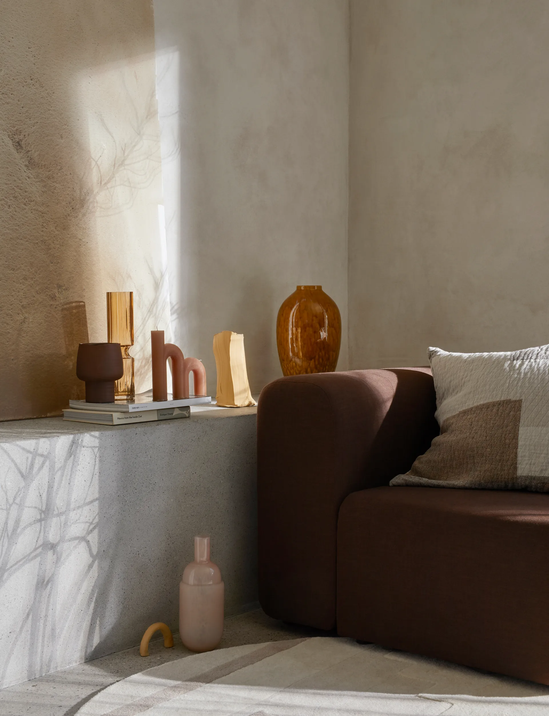 Vase en verre Hyacint 31,7 cm, Indian tan Broste Copenhagen