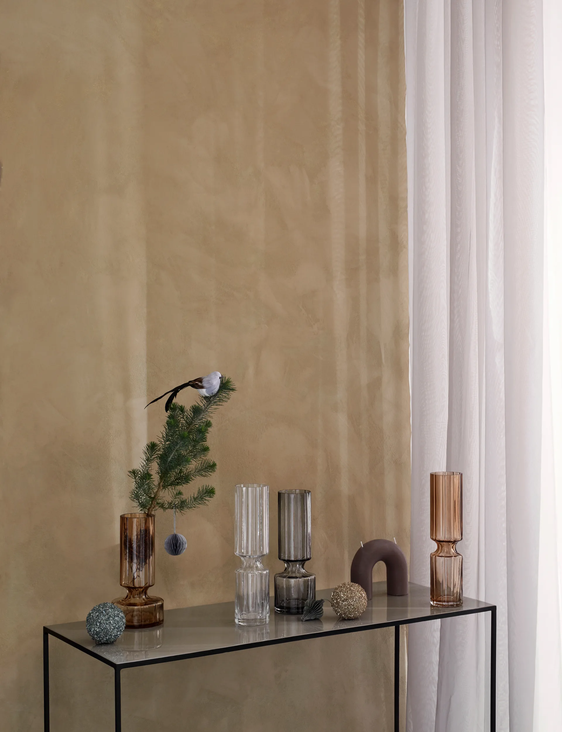 Vase en verre Hyacint 31,7 cm, Indian tan Broste Copenhagen