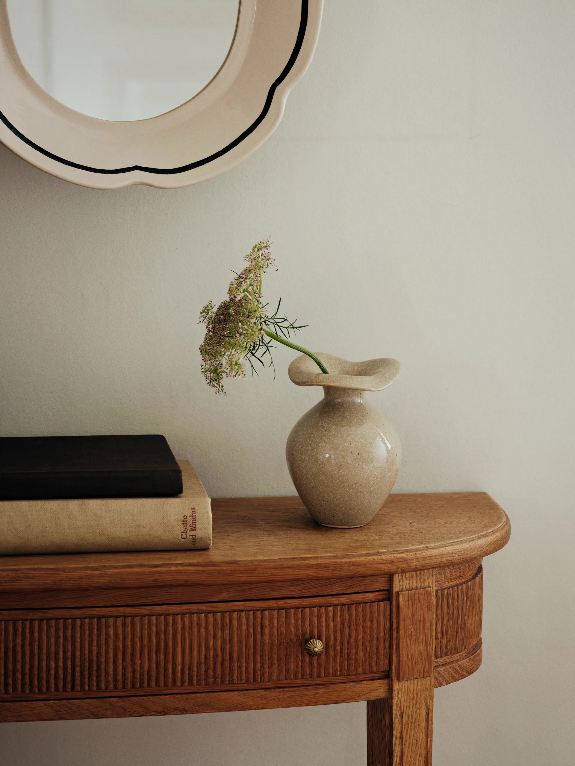 Vase Florentina XS 14 cm, Beige Broste Copenhagen