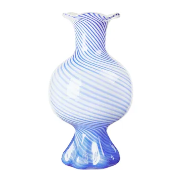 Vase Mella 30 cm - Intense blue-off white - Broste Copenhagen