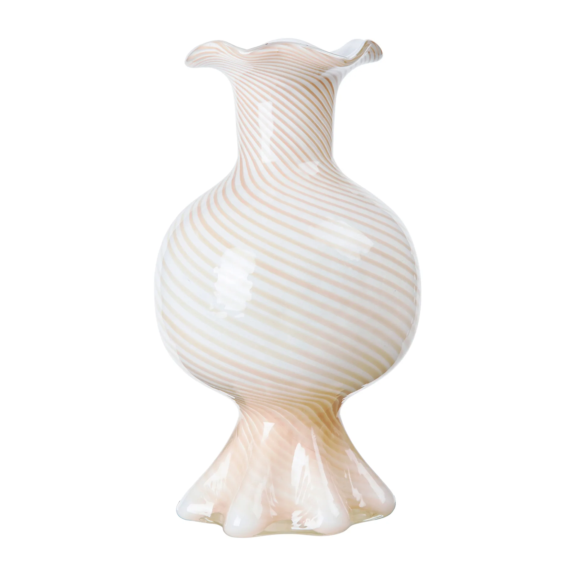 Vase Mella 30 cm, Taupe sand-off white Broste Copenhagen