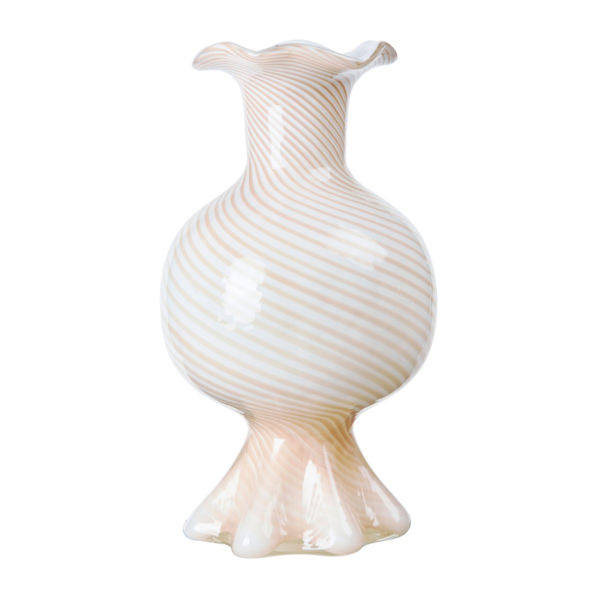 Broste Copenhagen Vase Mella 30 cm Taupe sand-off white